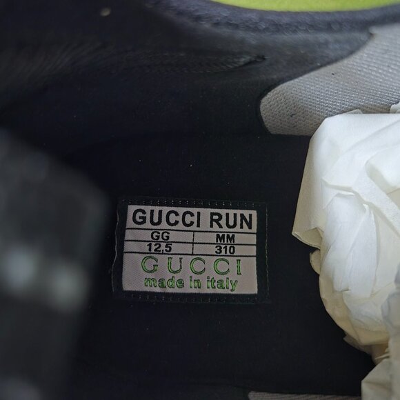 NIB Gucci Run technical knit fabric sneakers G 12.5 US 13 - Picture 11 of 11